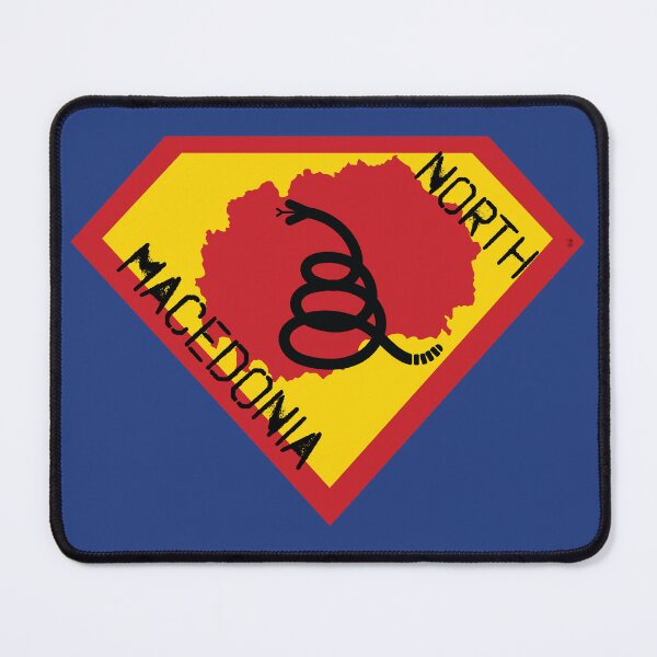 Item preview, NORTH MACEDONIA SHIELD - Freedom Is The Superpower - Modern Gadsden Snake Flag - Dont Tread On Me SUPERHERO spellout design designed and sold by pelagio.