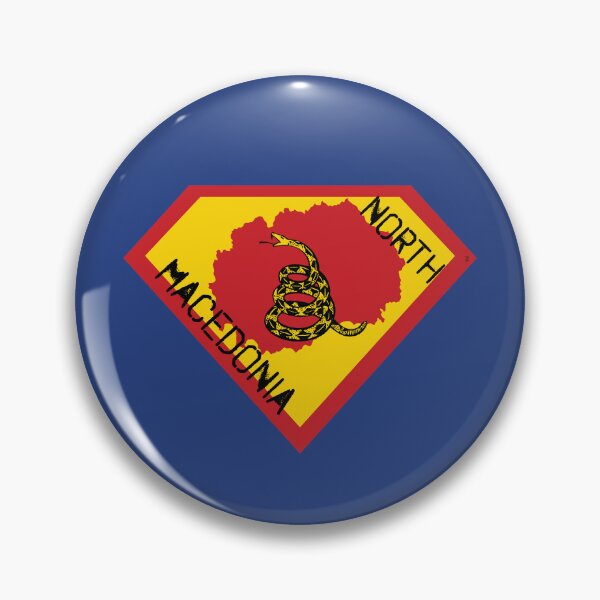 Item preview, NORTH MACEDONIA SHIELD - Freedom Is The Superpower - Gadsden Snake Flag - Dont Tread On Me SUPERHERO spellout design designed and sold by pelagio.