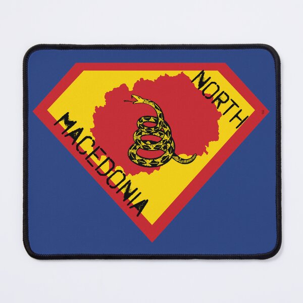 Item preview, NORTH MACEDONIA SHIELD - Freedom Is The Superpower - Gadsden Snake Flag - Dont Tread On Me SUPERHERO spellout design designed and sold by pelagio.