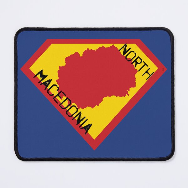 Item preview, SUPER NORTH MACEDONIA SHIELD - Freedom Is The Superpower - SUPERHERO spellout design designed and sold by pelagio.