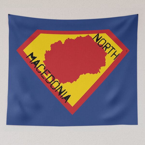 Artikelvorschau, SUPER NORTH MACEDONIA SHIELD - Freiheit ist die Supermacht - SUPERHERO-Buchstabendesign entworfen und verkauft von pelagio.