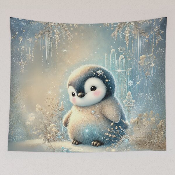 Item preview, Adorable Frost Penguin in a Winter Wonderland designed and sold by glowarya.