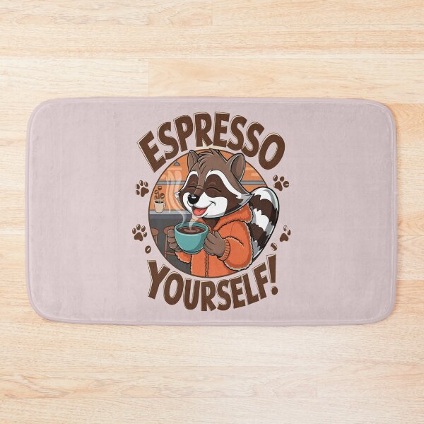 Item preview, Espresso Yourself – Cute Raccoon Coffee Lover Design designed and sold by Petpixy.
