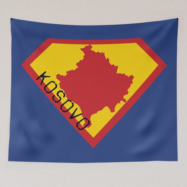 Item preview, SUPER KOSOVO SHIELD - Freedom Is The Superpower - SUPERHERO spellout design designed and sold by pelagio.