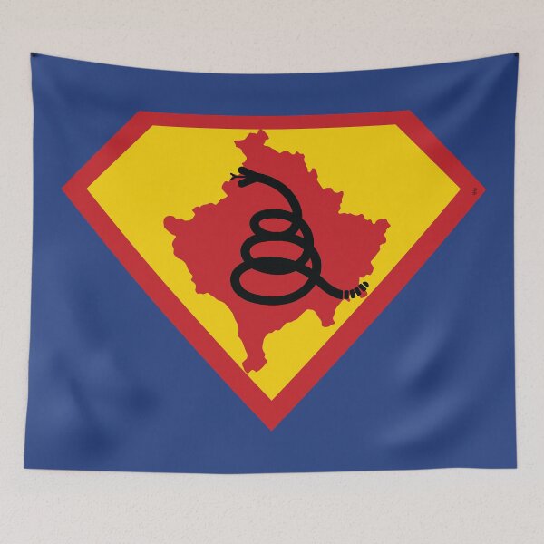 Item preview, KOSOVO SHIELD - Freedom Is The Superpower - Modern Gadsden Snake Flag - Dont Tread On Me SUPERHERO  design designed and sold by pelagio.