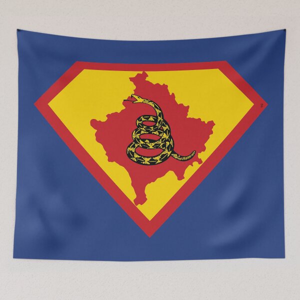 Item preview, KOSOVO SHIELD - Freedom Is The Superpower - Gadsden Snake Flag - Dont Tread On Me SUPERHERO design designed and sold by pelagio.