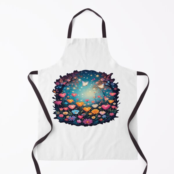 Item preview, Enchanting Love Garden with Glowing Flowers, Butterflies, and Celestial Night Magic designed and sold by KreaDesignOne.