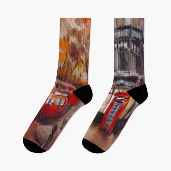 Item preview, London Art  Painting Red Bus art  designed and sold by Tamarioniart.