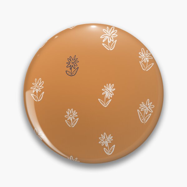 Aperçu de l'œuvre Fleurs simples sur fond orange poudré créée et vendue par KOUZZA.