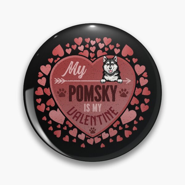 Item preview, My Pomsky Is My Valentine - Pomsky Lover Heart designed and sold by eclecTEEq.