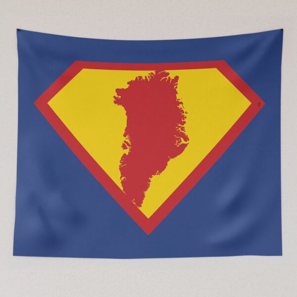 Item preview, SUPER GREENLAND SHIELD - Freedom Is The Superpower - SUPERHERO design designed and sold by pelagio.