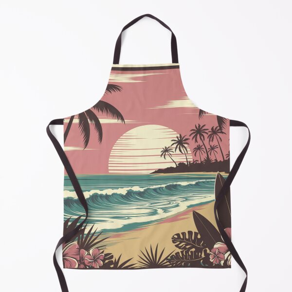 Item preview, Retro Tropical Sunset Beach - Vintage Hawaiian Surf Paradise designed and sold by TopUpDesign.