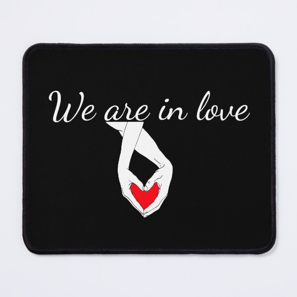 Item preview, We Are in Love – Romantic Couple Hand Heart Design designed and sold by MONTRIS.