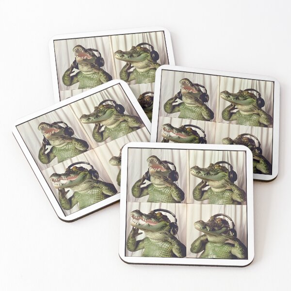 Item preview, DJ Gator Wearing Headphones designed and sold by RockFireMerch.