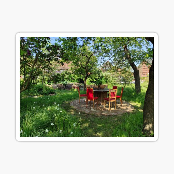 garden with table Sticker