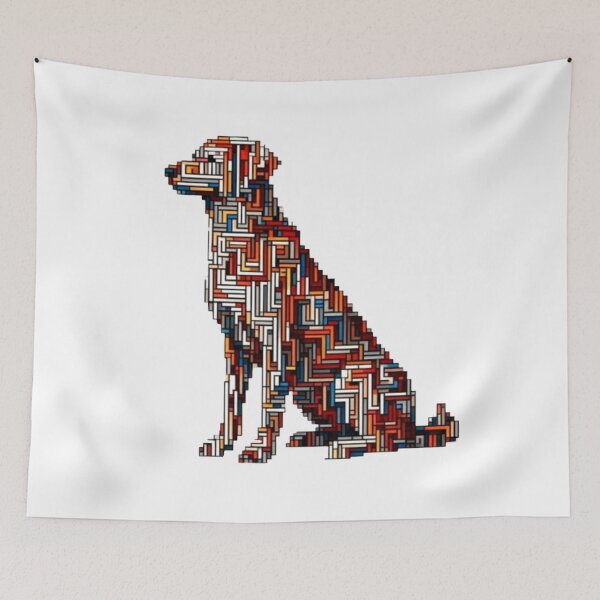 Item preview, Abstract Dog Vasarely Style image Great Design designed and sold by Creat-Des.
