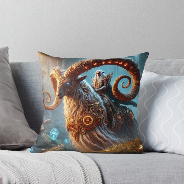Item preview, Ancient Elvish Warlock Riding Mystical Giant Ram 2 designed and sold by Fantasy Horseys.