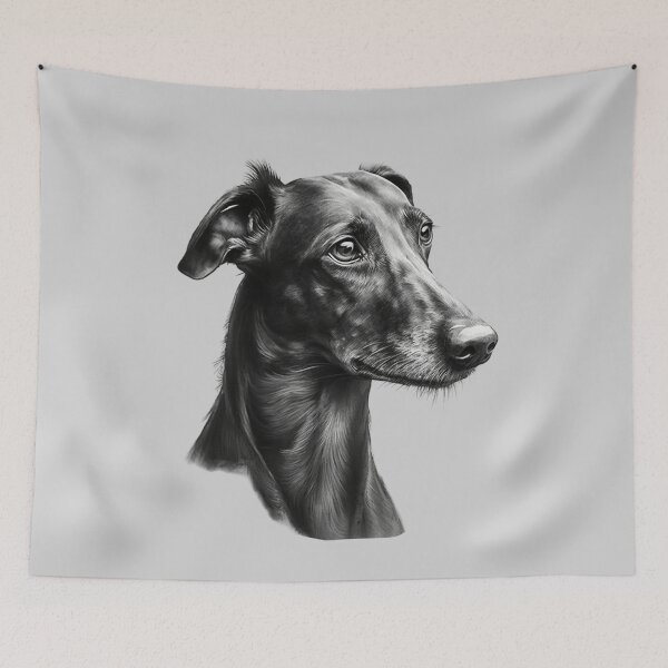 Item preview, Black greyhound in charcoal designed and sold by lascositasdetri.