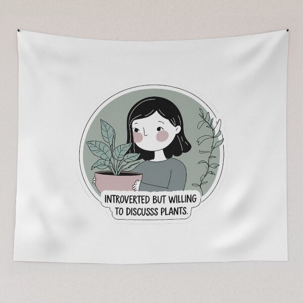 Item preview, Introverted But Willing to Discuss Plants Minimalist Quirky Aesthetic designed and sold by zoughlal.