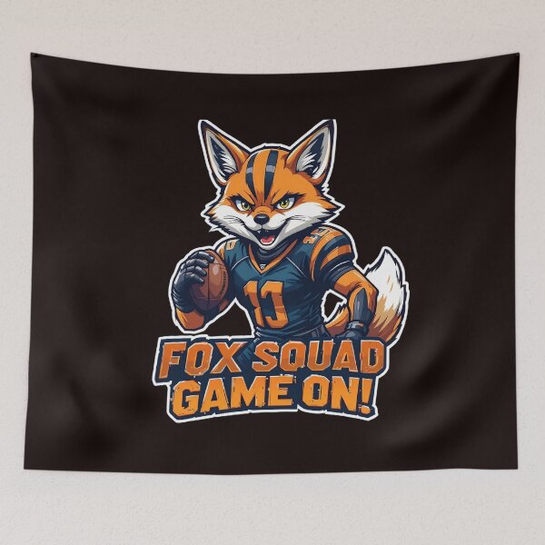 Item preview, Fox Squad Game On Football Mascot designed and sold by NileNova.