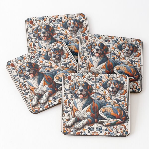 Item preview, Abstract Dog Vasarely Style image Great Design designed and sold by Creat-Des.