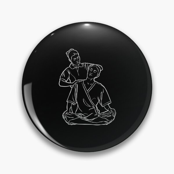 Item preview, Traditional Thai body massage relaxation 1 line on black designed and sold by StairheadStore.