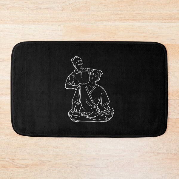 Item preview, Traditional Thai body massage relaxation 1 line on black designed and sold by StairheadStore.