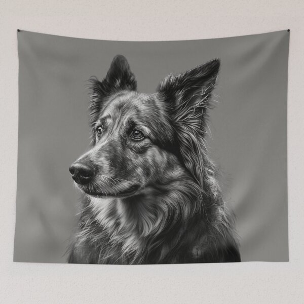 Item preview, Charcoal Style Mongrel Dog designed and sold by lascositasdetri.