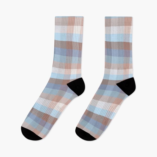 Item preview, Desert Varnish Plaid Blue and Adobe Red designed and sold by Art in My Loft.