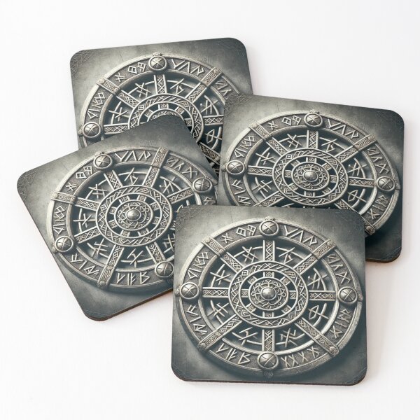 Item preview, Runic Viking Shield | Symbol of Protection and Nordic Strength designed and sold by RavenRunes.