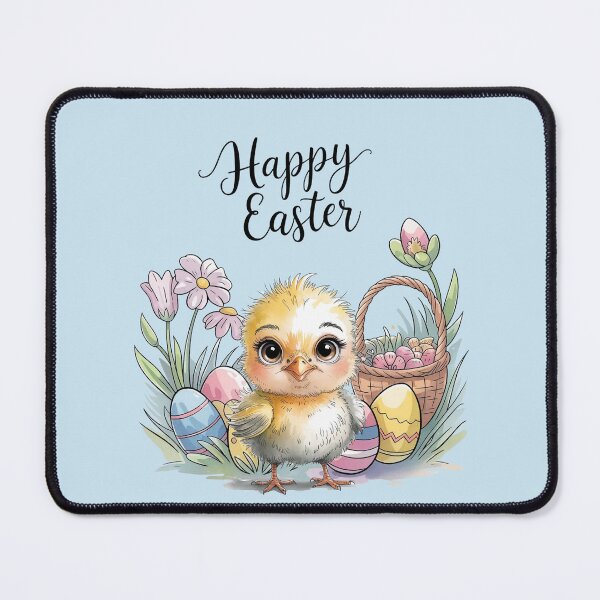 Item preview, Easter Chicken with Basket and Eggs designed and sold by WikaKowalczyk.