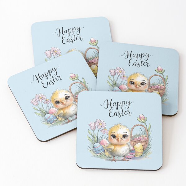 Item preview, Easter Chicken with Basket and Eggs designed and sold by WikaKowalczyk.