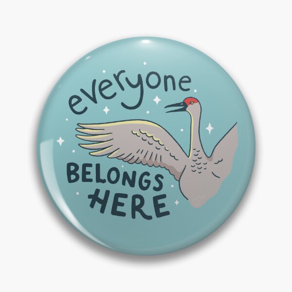 Item preview, Everyone belongs here Sandhill crane designed and sold by katienielandart.