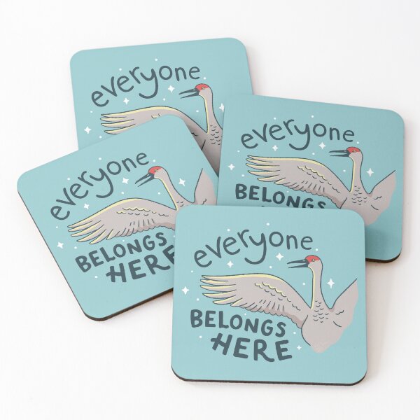 Item preview, Everyone belongs here Sandhill crane designed and sold by katienielandart.