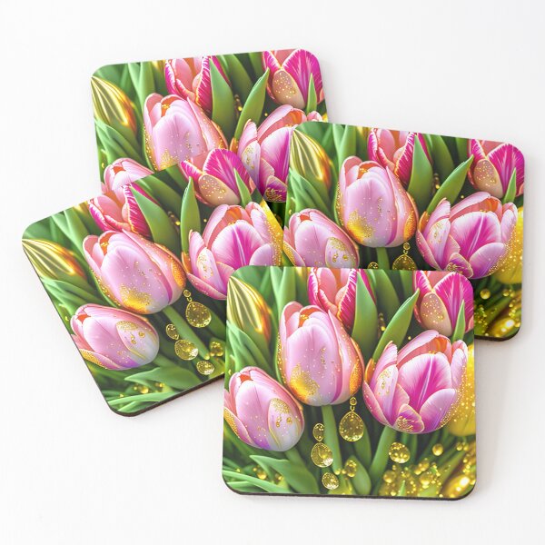 Item preview, Beautiful tulips with golden accents  designed and sold by MarionsArt.