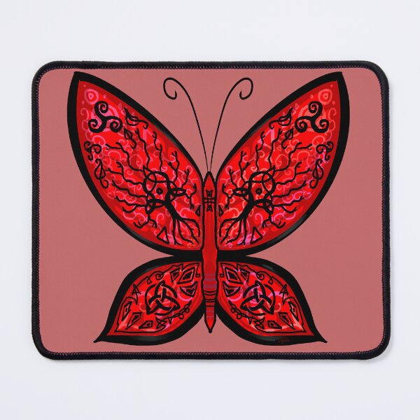 Item preview, Red butterfly with Celtic pattern designed and sold by DymirART.