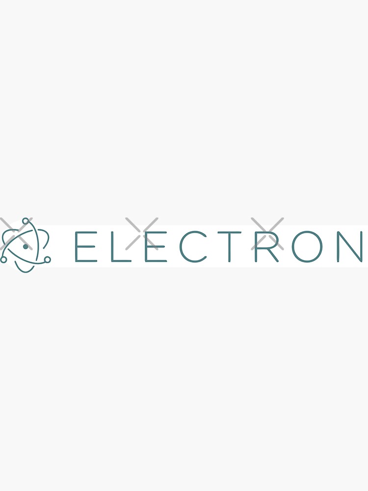 Thumbnail 3 of 3, Sticker, Electron JS designed and sold by yourgeekside.