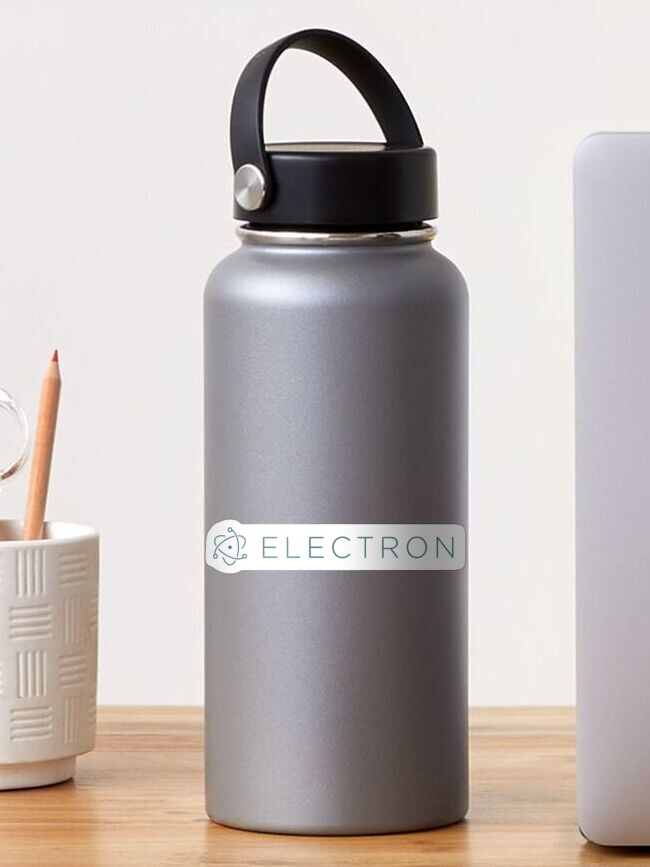 Thumbnail 1 of 3, Sticker, Electron JS designed and sold by yourgeekside.
