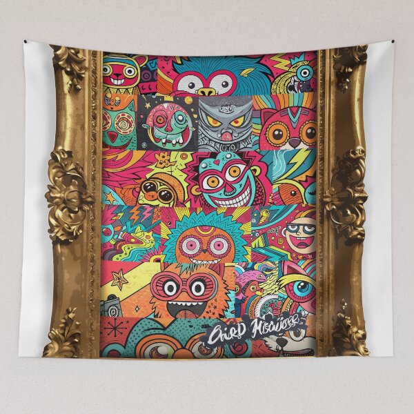 Item preview, Psychedelic Graffiti Monsters, Straight from the Urban Street - Eat 'Em Up! designed and sold by markmm9.