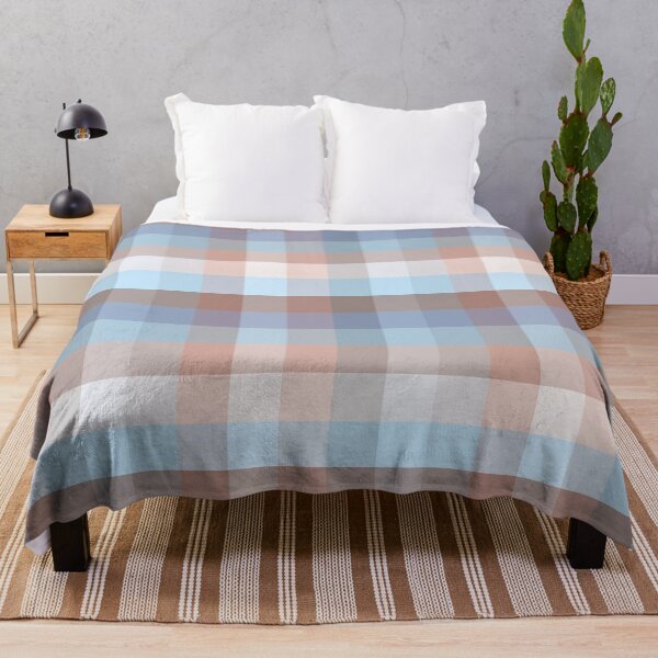 Item preview, Desert Varnish Plaid Blue and Adobe Red designed and sold by Art in My Loft.