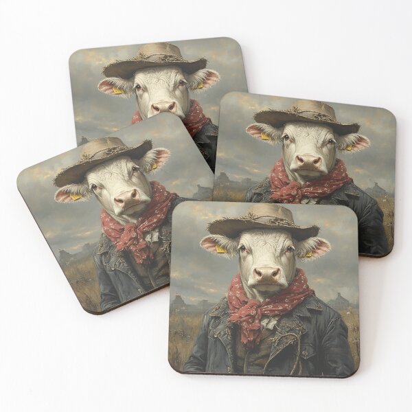 Item preview, Rough and Rowdy Cowboy Cow - Animal Art designed and sold by Chrisjeffries24.