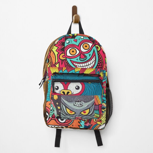 Item preview, Version 2 (no frame background shadow): Psychedelic Graffiti Monsters, Straight from the Urban Street - Eat 'Em Up! designed and sold by markmm9.