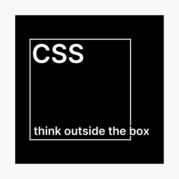 Artikel-Vorschau von CSS – Über den Tellerrand hinaus denken (weißer Text), designt und verkauft von TeePlusPlus.