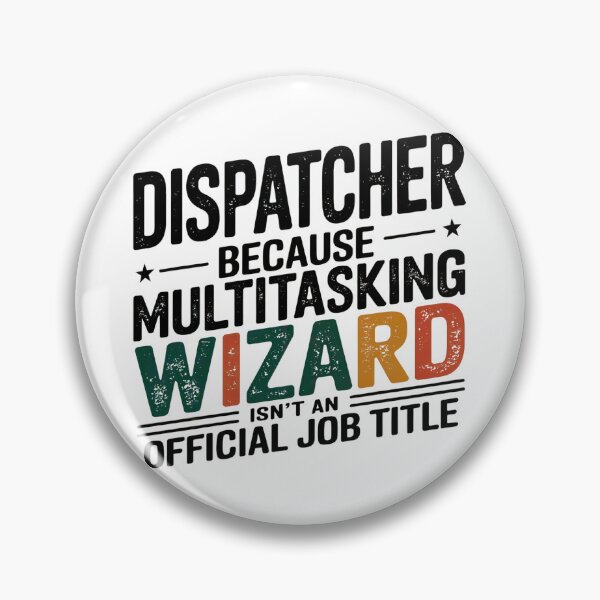 Item preview, Dispatcher Multitasking Wizard, distressed vintage style designed and sold by MadCatPrints.