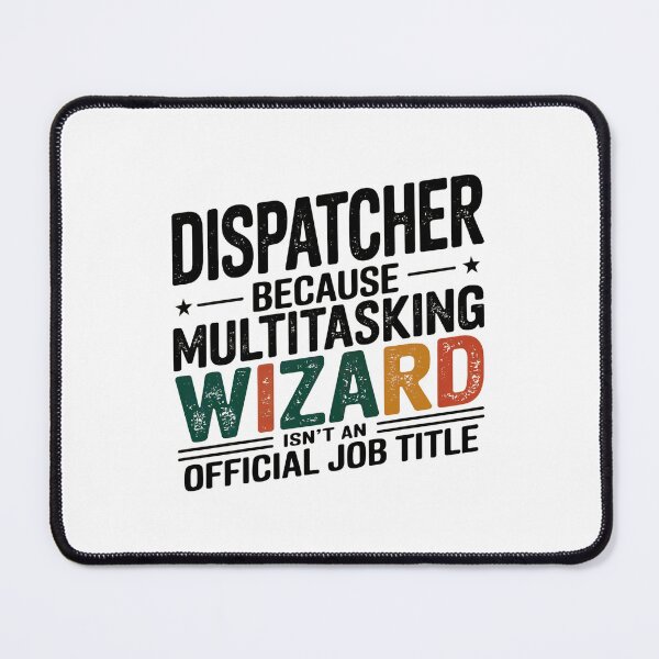 Item preview, Dispatcher Multitasking Wizard, distressed vintage style designed and sold by MadCatPrints.
