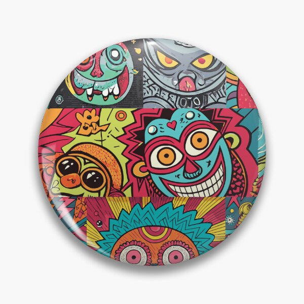 Item preview, Version 3 (no frame around): Psychedelic Graffiti Monsters, Straight from the Urban Street - Eat 'Em Up! designed and sold by markmm9.