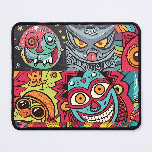 Item preview, Version 3 (no frame around): Psychedelic Graffiti Monsters, Straight from the Urban Street - Eat 'Em Up! designed and sold by markmm9.