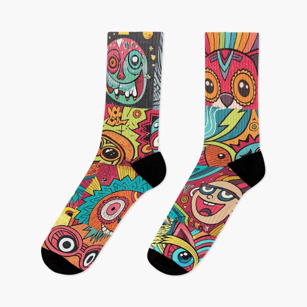 Item preview, Version 3 (no frame around): Psychedelic Graffiti Monsters, Straight from the Urban Street - Eat 'Em Up! designed and sold by markmm9.