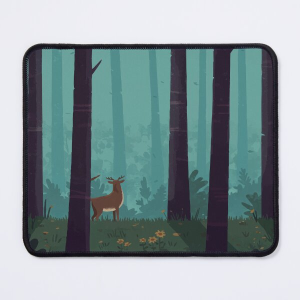 Item preview, deer in the forest at night designed and sold by wi geon.