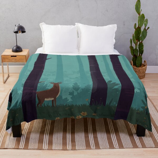 Item preview, deer in the forest at night designed and sold by wi geon.